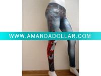 Wholesale Fashion Women's Jean Legging Tights
