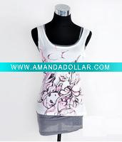 Wholesale Women's /ladies' Organic Cotton tops / t-shirt