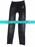 Wholesale 2011 popular new and hot seamless colorful printed jeans slim fit