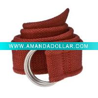 Wholesale Red Canvas Belt, Trendy Webbing Belt, Women's Jeans Belt