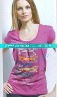 Wholesale women's t-shirt, cheap tshirt