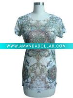 Wholesale 2010 latest style! JH-09013 burn out printed tops