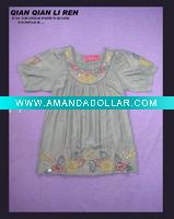 Wholesale silver summer cool women embroidery woman top