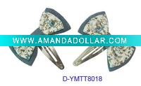 Wholesale Fashion hair clip jean fabric for kids
