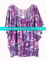 Wholesale Women's printing top Stock Garment(565#)