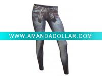 Wholesale Fashion Women's Jean Legging Tights