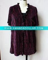 Wholesale 100%POLYESTER ladies fashion top
