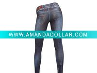 Wholesale Fashion Women's Jean Legging Tights