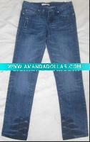 Wholesale lady straight leg jeans