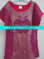 Wholesale ladys100% cotton short sleeve t-shirt