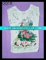 Wholesale peafowl flower style OEM fashion apparel t shirts