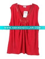 Wholesale Eur style sleeveless women T-Shirt stock (533#)