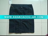 Lady's short jean skirt