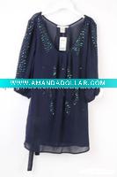 Wholesale USA style women chiffon T-Shirt stock garment (527#)
