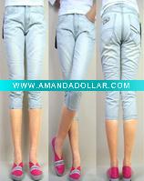 handling stock jean women's short pants