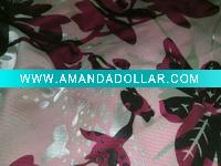 Wholesale women skirt fabric / nylon/rayon burnout fabric