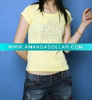 woman's short sleeve of pyrography fashion tshirt yf-10867