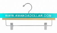Wholesale natural wooden/wood hanger for skirt&pants