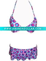Wholesale two pieces swimwear with skirt