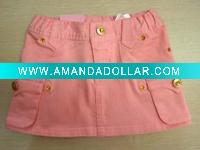Wholesale GIRLS' 97% COTTON 3% SPANDEX WOVEN SKIRTS