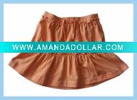 Wholesale little girl's orange short skirt