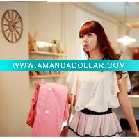 Wholesale Korea Style New Gentlewoman Tiered Skirt Pink