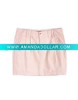Wholesale 100% cotton ladies pleat skirt