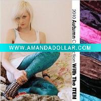Wholesale Fashion women's legging Velvet render pants