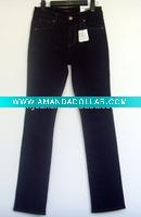 Wholesale stock skinny color women jean pants