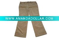 Wholesale Garment stock lady's corduroy pants