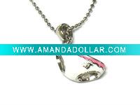 Wholesale White gold plating designer style crystal bikini pants with letter j necklace