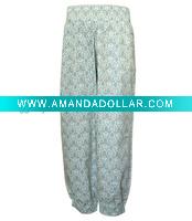 Wholesale women's 100% cotton casual trousers