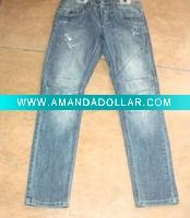 Wholesale kids denim pants for girl and woman