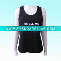 Wholesale Black o-neck women's Vest