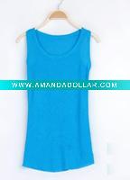 Wholesale organic cotton / bamboo women's sleeveless t-shirts & lady's vest