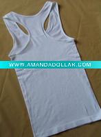 Wholesale women's 100% pure cotton 1*1rib / 1x1 rib tank top vest Strander vest
