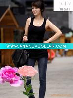 Wholesale New Arrival Charming Ladies Black Vest,Cheapest Camisole For Promotion