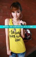 Fashion ladies casual printed cotton vest