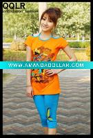 Wholesale Leisure orange flower printed OEM Tank Top for women