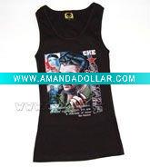 women's fitting tank top rock punk tank top punk T-WX-003