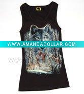 Wholesale women's fitting tank top rock punk tank top punk T-WX-011