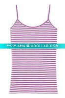 women stripe cotton camisoles, tank top