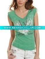 97% cotton, 3%spandex, 180gsm, sleeveless, V- neck, Ladies' Tops