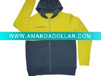 Wholesale children's zipper-up hooded sweatshirt