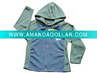 Wholesale children's zipper-up hooded sweatshirt