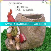 Wholesale Resin gnome garden flower pots&planter