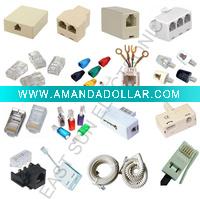RJ11,RJ12,RJ45 telephone adapter ,tel connector & Modular plug (4P4C;6P4C,8P8C)