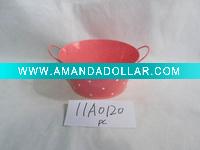 Wholesale round zinc flower pot 11A0120