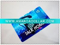 Plastic telecom rechargeable card