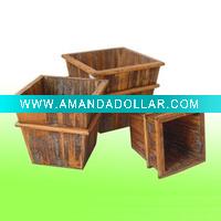 Wholesale 77132 Wooden Flower Pot